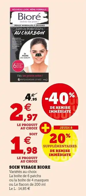 Super U BIORE boin visage offre