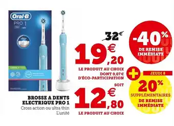 Super U ORAL-B brosse a dents electrique pro 1 offre