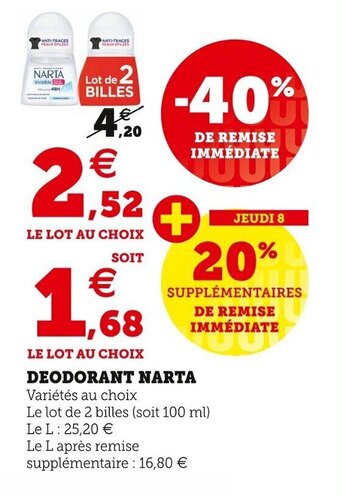 NARTA deodorant