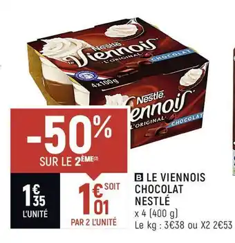 Spar Le Viennois Chocolat Nestlé offre