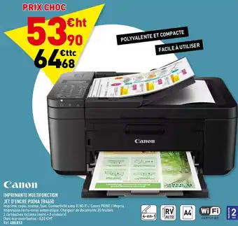 Hyperburo Canon Imprimante Multifonction Jet D'Encre Pixma TR4650 offre