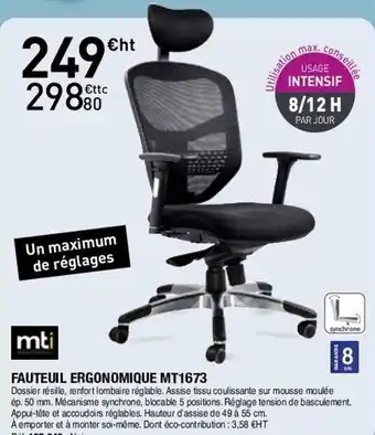 Fauteuil Ergonomique MT1673