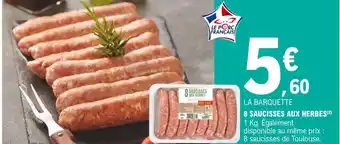 E.Leclerc Express 8 Saucisses Aux Herbes offre