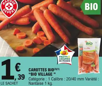 E.Leclerc Express Bio Village Carottes Bio offre
