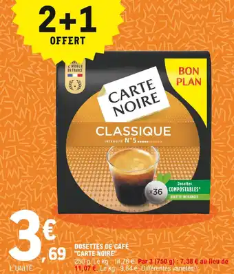 E.Leclerc Express Dosettes De Café "Carte Noire" offre