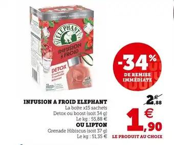Super U ELEPHANT infusion a froid offre