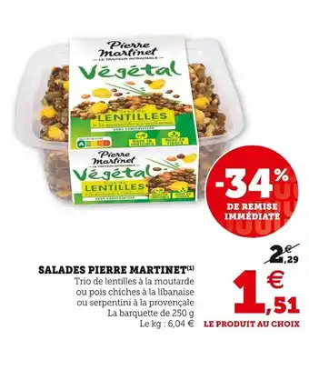Super U PIERRE MARTINET salades offre
