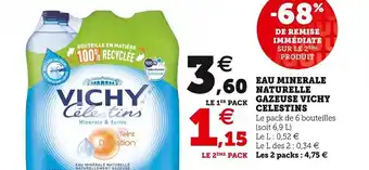 Super U VICHY CELESTINS eau minerale naturelle gazeuse offre