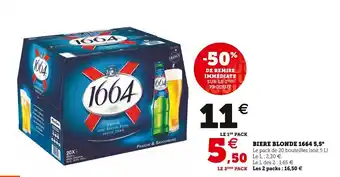 Super U 1664 biere blonde 1664 5,5 offre