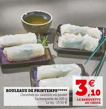 Super U Rouleaux de printemps offre