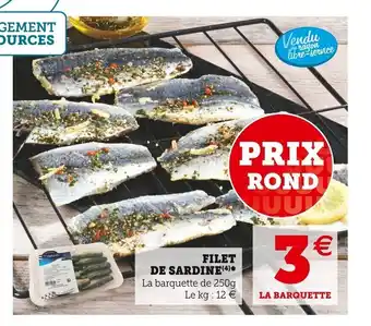 Super U Filet de sardine offre