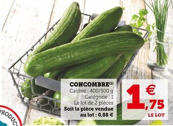 Super U Concombre offre