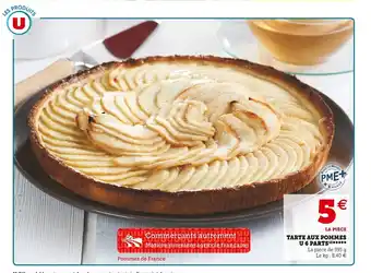 Super U Tarte aux pommes u 6 parts offre