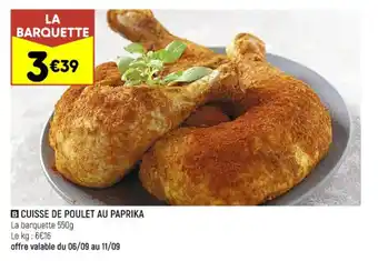 Leader Price Cuisse de poulet au paprika offre