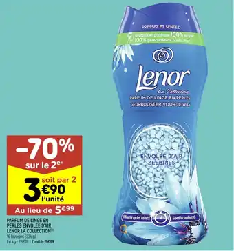 Leader Price LENOR parfum de linge en perles envolee d'air lenor offre