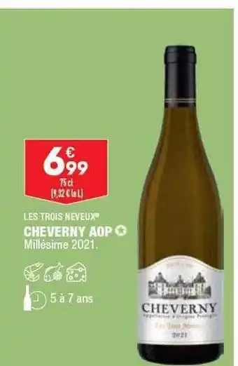 ALDI Cheverny aop millésime 2021 les trois neveux offre