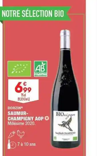 ALDI Saumur-champigny aop millésime 2020 biorizon offre