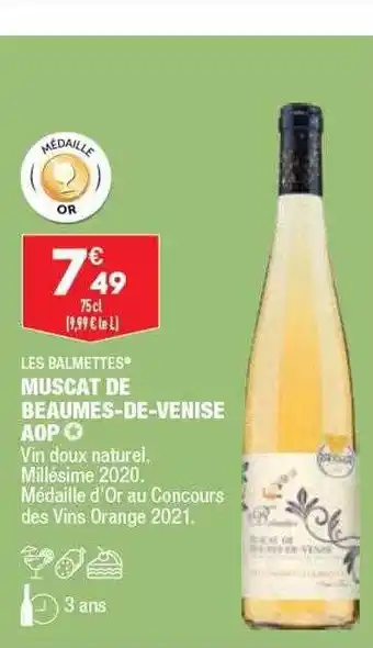 ALDI Muscat de beaumes-de-venise aop les balmettes offre