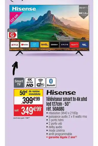 Cora x Carrefour Téléviseur smart tv 4k uhd led 127 cm - 50 offre