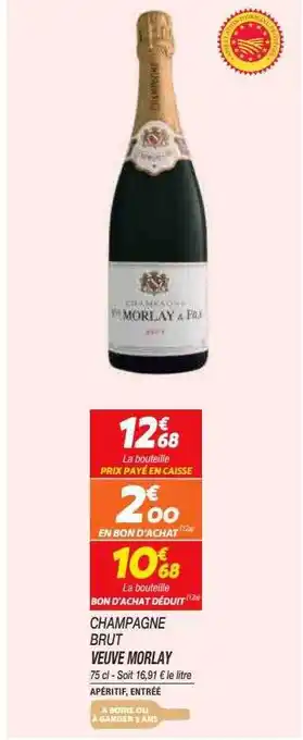 Champagne brut veuve morlay