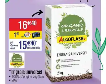 Cora x Carrefour Engrais universel algoflash offre