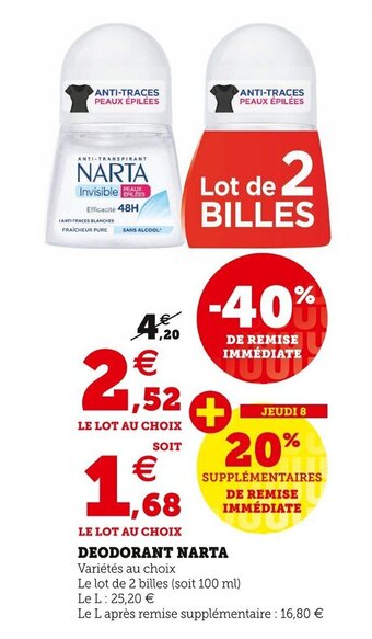 NARTA deodorant
