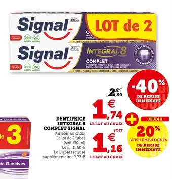 SIGNAL dentifrice integral 8 complet