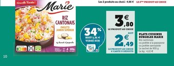 U Express MARIE plats cuisines surgeles offre