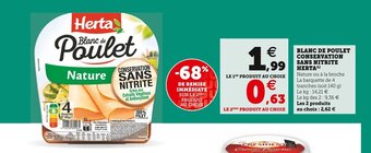 U Express HERTA blanc de poulet conservation sans nitrite offre