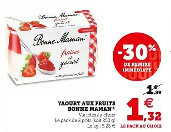 U Express BONNE MAMAN yaourt aux fruits offre
