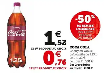 U Express Coca cola 1,25 L offre