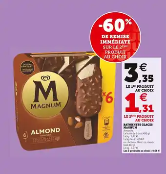 U Express MAGNUM batonnets glaces offre