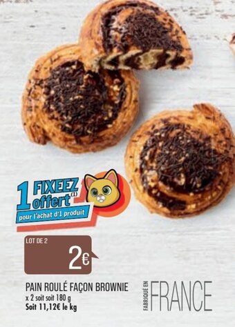 Match Pain roulé façon brownie offre