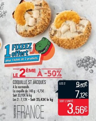 Match Coquille st jacques offre