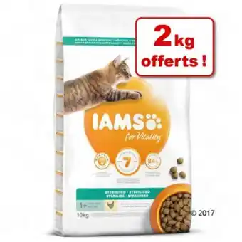 Zooplus Croquettes iams for vitality pour chat 8 kg + 2 kg offerts ! offre
