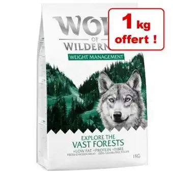 Zooplus Croquettes wolf of wilderness : 3 + 1 kg offert ! offre