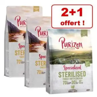 Zooplus Croquettes purizon pour chat 2 x 400 g + 1 offert ! offre