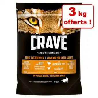 Zooplus Croquettes crave pour chat 11 kg + 3 kg offerts ! offre