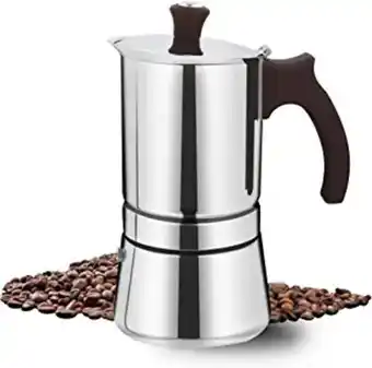 Amazon Rossetto cafetière espresso induction en inox cafetière italienne moka avec poignée isolée (4 tasses,200ml) offre