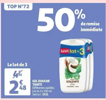 Auchan Gel douche tahiti offre