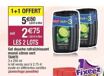Cora x Carrefour Gel douche rafraîchissant monoï citron vert tahiti offre
