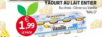 marché frais Géant Yaourt au lait entier offre