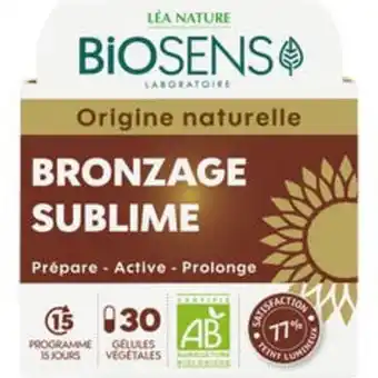 Léa Nature Biosens gélule végétale bronzage sublime - bio offre