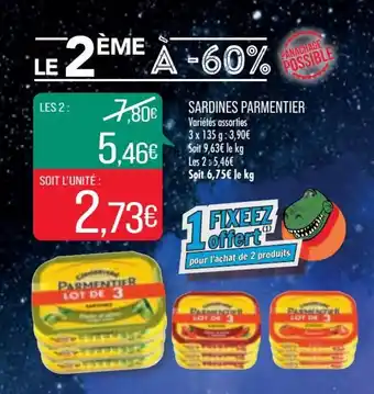 Match Parmentier Sardines offre