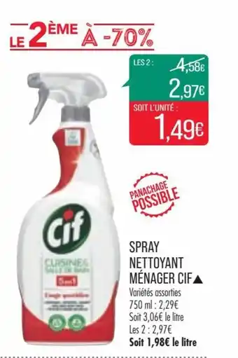 Match Spray Nettoyant Ménager Cif offre