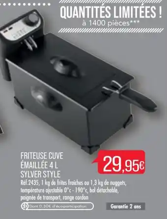 Match Friteuse Cuve émaillée 4L Sylver Style offre