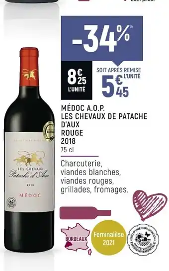 Vival Médoc A.O.P Les Chevaux de Patache d'aux Rouge 2018 offre
