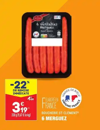 ALDI 6 Merguez offre