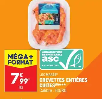 ALDI Crevettes Entieres cuites offre