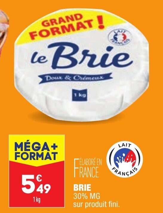 Promo Brie chez ALDI